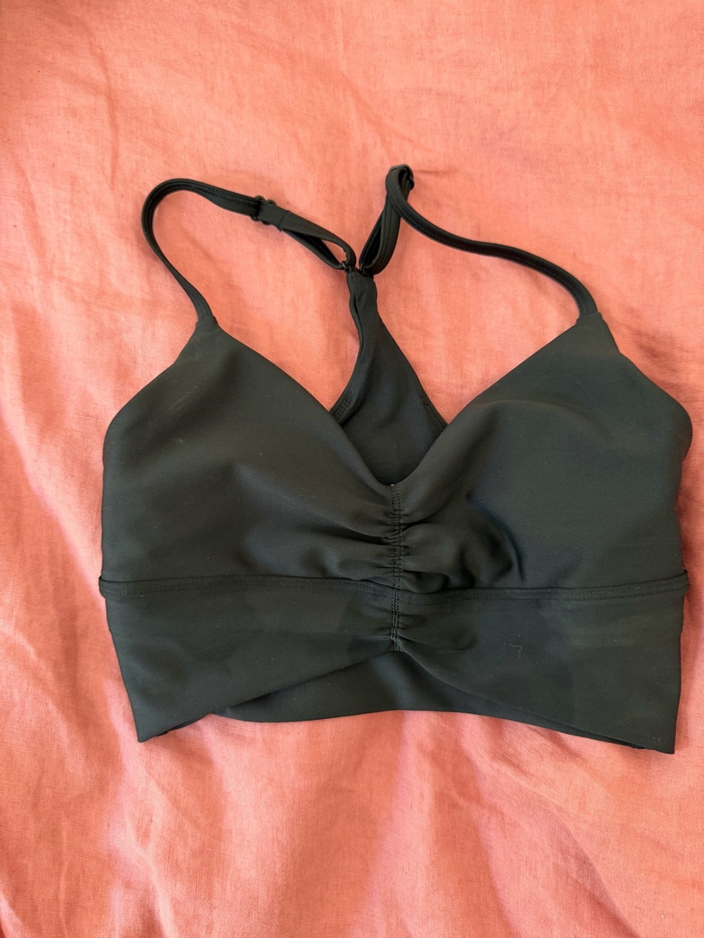 Aritzia Golden tna xs Black Ruched Front Bralette